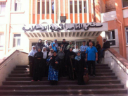 بالصور: للمرة الرابعة - أهالي يافا يزورون جرحى غزة في مستشفى المقاصد بالقدس